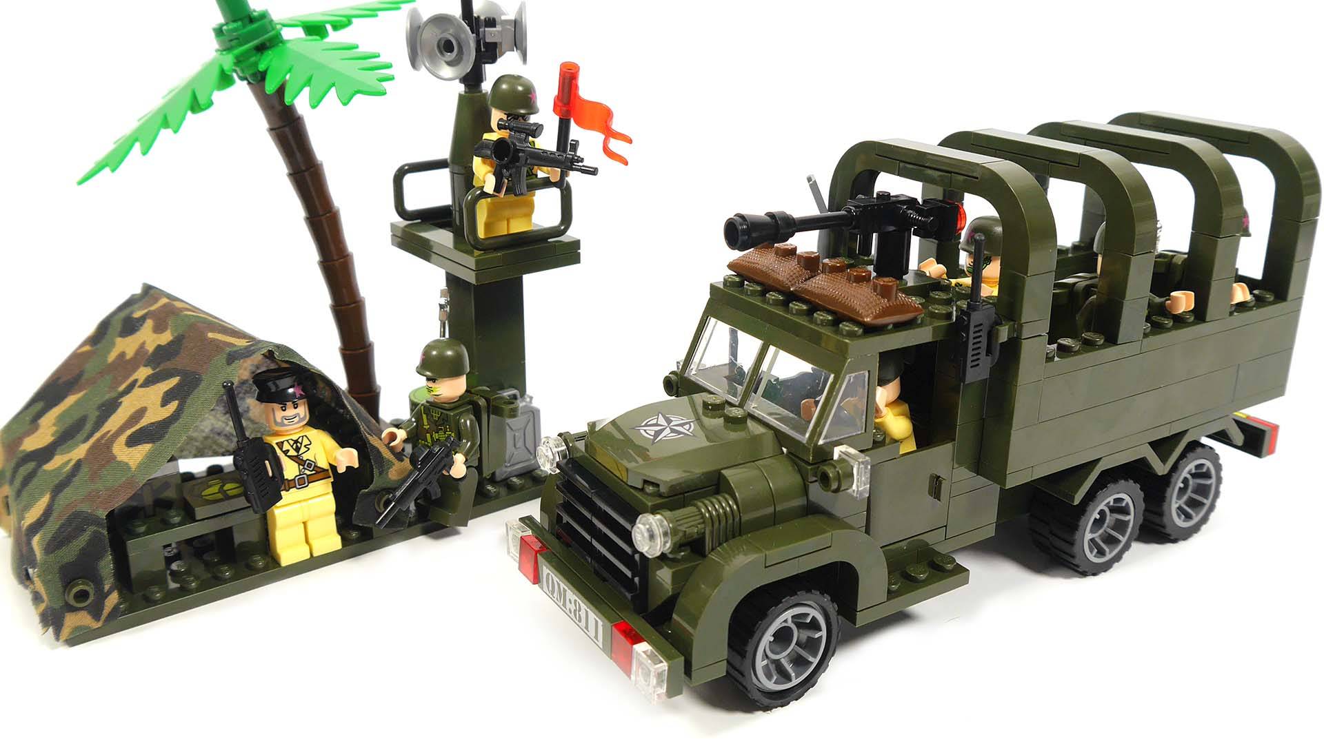 Собираем военный грузовик из LEGO - конструктор Enlighten Combat Zones 811