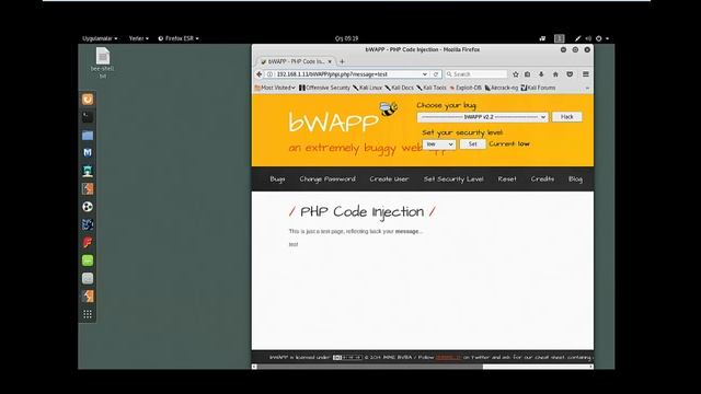 A1 Injection - PHP Code Injection Low Level смотреть онлайн