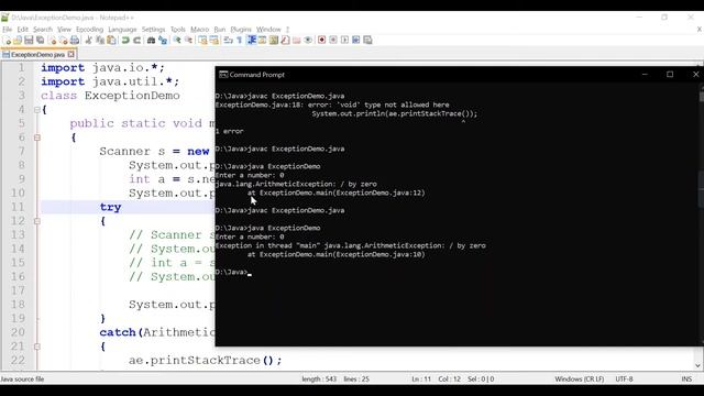 Exception Handling in Java | Java Tutorial for Beginners in Tamil смотреть онлайн