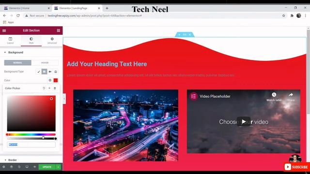 Elementor - Shape divider in Hindi. | How to create an attractive look website page in WordPress. смотреть онлайн