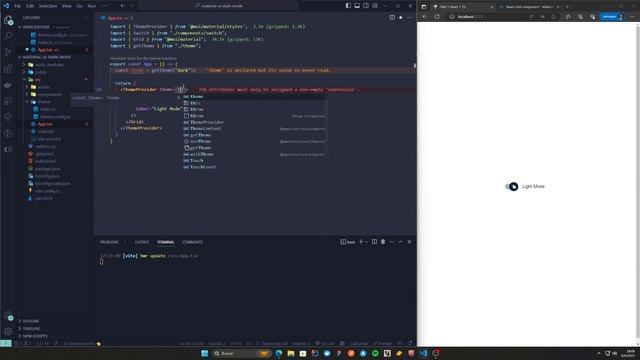 React | Dark Light Mode | Material UI | Custom Hooks | Local Storage смотреть онлайн