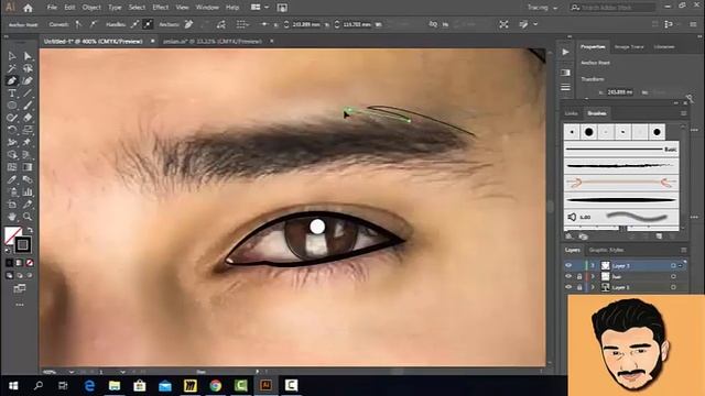 PORTRAIT DESIGNING CARTOONS FOR BEGINNERS|Portrait Drawing Tutorial||ADOBE ILLUSTRATOR(URDU/HINDI) смотреть онлайн