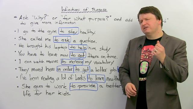 Learn English Grammar: Infinitives of Purpose смотреть онлайн