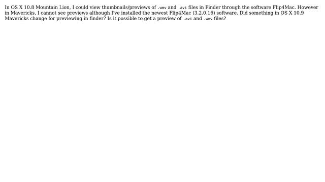 Apple: Show thumbnails of AVI and WMV files in finder смотреть онлайн