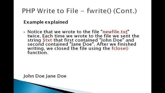 cs310 PHP Write to File fwrite in hindi/urdu part 72 смотреть онлайн
