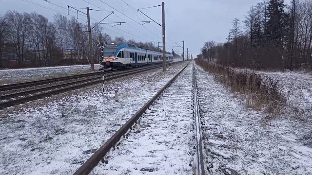 Электропоезд ЭПР по маршруту Орша-Минск прибывает на ст. Жодино смотреть онлайн
