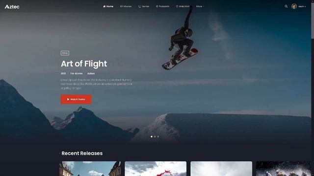 Aztec Video Streaming Website ★ WordPress Themes & Templates ★ смотреть онлайн