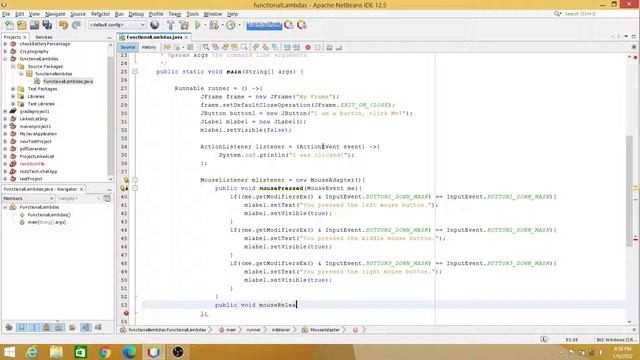 Java Programming: Simple MouseListener Event Method Implementation смотреть онлайн