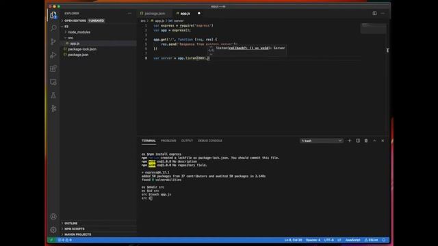 Node js Express server setup in 5 minutes смотреть онлайн