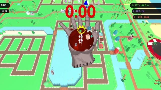 Hole.io Map Control: 100.00% - Time Mode Big Hole WORLD RECORD