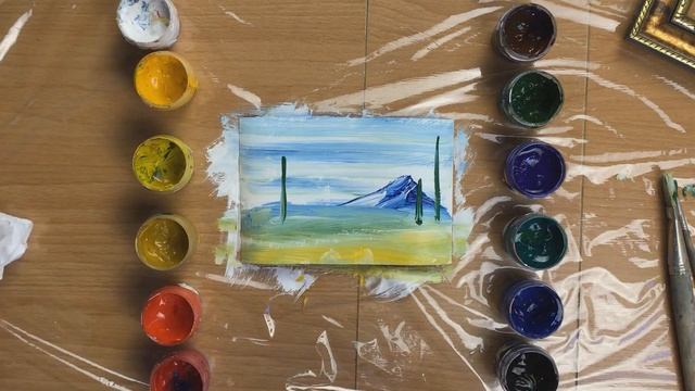 Как нарисовать простую и красивую картину красками #2 ZolloDraw смотреть онлайн