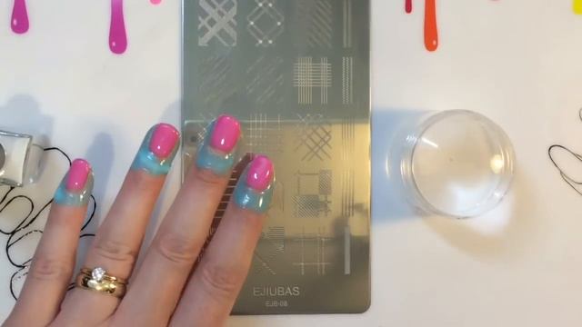 The Big Bling XL Stamper | Layered Plaid Stamping Nail Design | Clear Jelly Stamper смотреть онлайн