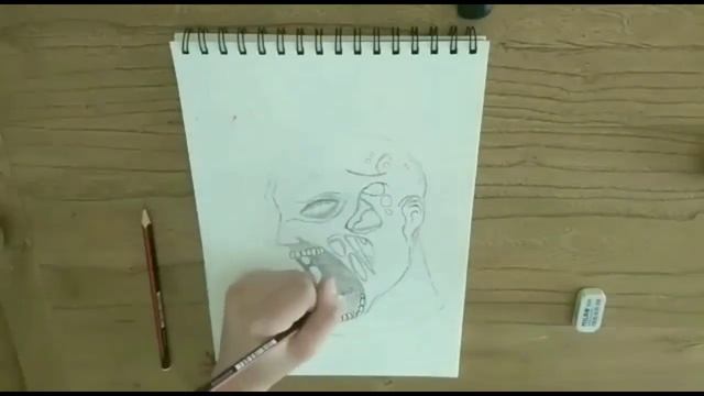 Pencil Sketch of a ZOMBIE! | Time lapse смотреть онлайн