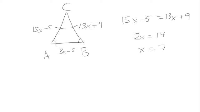 Isosceles Triangle: Finding x and Perimeter смотреть онлайн
