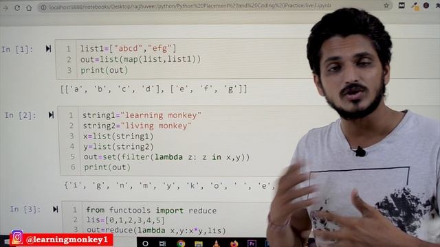 Python Practice Map Filter Reduce || Lesson 7 || Python Placements || Learning Monkey || смотреть онлайн