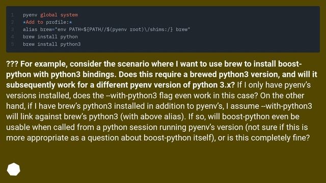 Coexistence of Homebrew and pyenv on MacOSX Yosemite смотреть онлайн