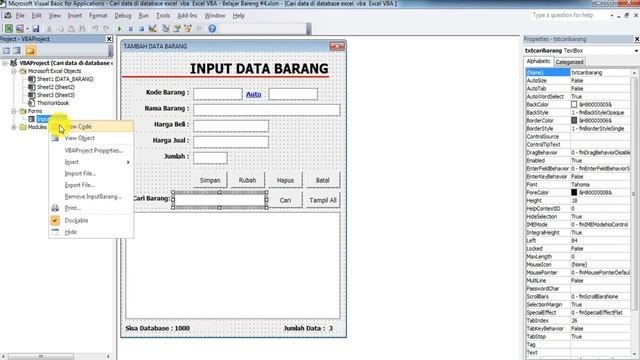 Membuat Pencarian data di database excel VBA | Excel VBA - Belajar Bareng #4 смотреть онлайн