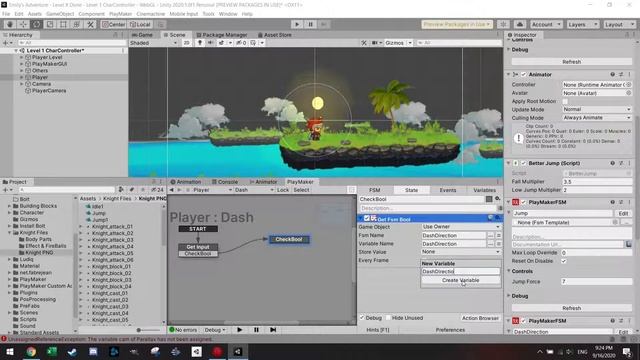 2D Platformer Unity & Playmaker - Make your player Dash смотреть онлайн