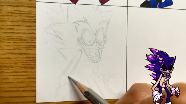 Drawing FRIDAY NIGHT FUNKIN' MODS - SONIC.EXE. 2.0 / Sonic X / Beast
