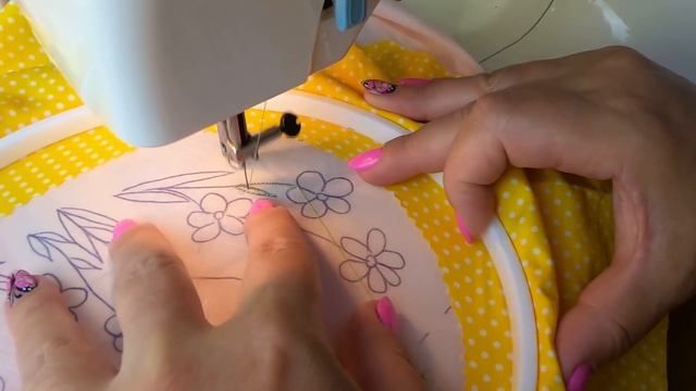 Вышивка на прямострочной швейной машине. Как украсить изделие смотреть онлайн