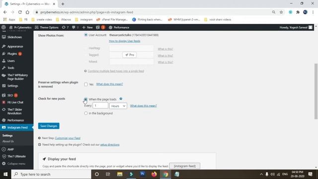 How To Add Instagram Feed On Your WordPress Website | Hindi Tutorial 2021