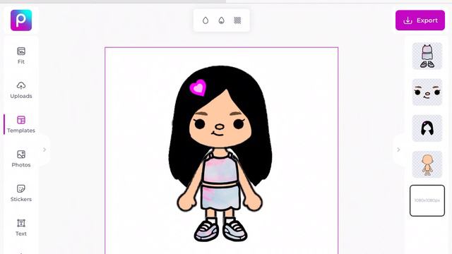 Made myself in picsart! (Toca boca version) смотреть онлайн