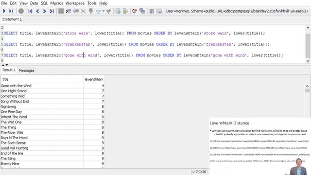 BZAN 6356 Lecture 2.3: Fuzzy Search and Comparisons in PostgreSQL смотреть онлайн