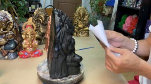 Раскраска акрилом гипсовой фигурки Шри Ганеша. Урок по декупажу, серебро, золото, бронза