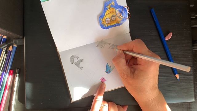 Песенка. Скаты. Кадр 11. Цветные карандаши смотреть онлайн