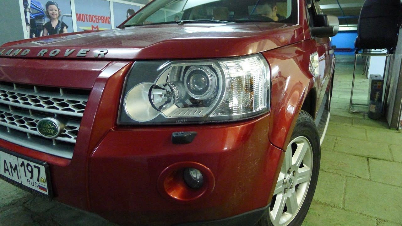 Freelander 2 тюнинг фар установка светодиодных модулей оптима установка ангельских глазок. Полировка смотреть онлайн