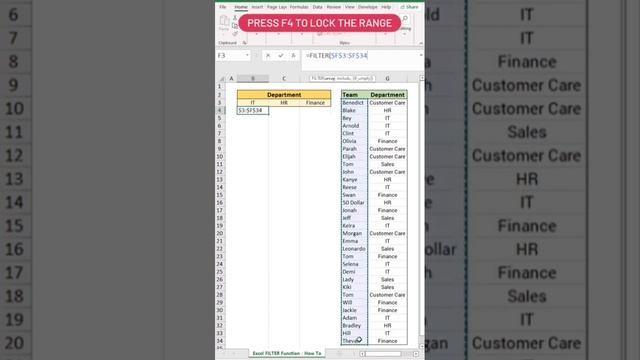 Advance Excel Trick Filter Data Dynamically with Excel FILTER Function How to? #excel #shortvideo смотреть онлайн