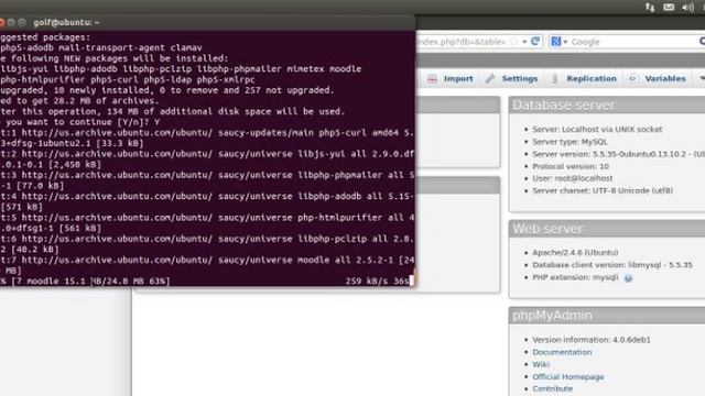 การติดตั้งphp mysql phpmyadmin บนUbuntu смотреть онлайн