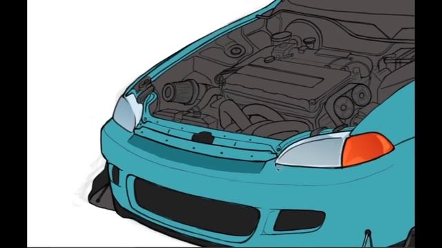 Honda Civic EG '95 - Sketch & Colouring смотреть онлайн