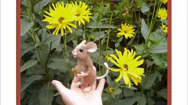 Handmade needle felted ooak mouse by Caroline Boonstra смотреть онлайн