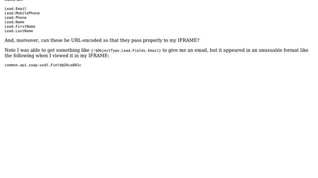 Salesforce: How To Pass Lead Email Address to IFRAME? смотреть онлайн