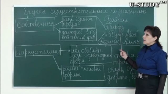 Подготовка к ЕНТ: Группа существительных по значению (собственные и нарицательные) смотреть онлайн