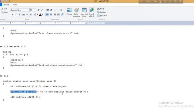 java inheritance ( parameterized constructor ) смотреть онлайн