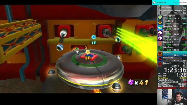 Super Mario Galaxy - Luigi Any% (WiiU/Wii) Speedrun - 2:45:39