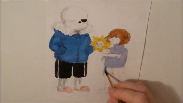 Speed Drawing UnderTale /Sans,Frisk and flowey/ смотреть онлайн