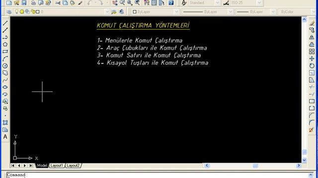 Autocad eğitim 32 Komut Çalıştırma Yöntemleri смотреть онлайн