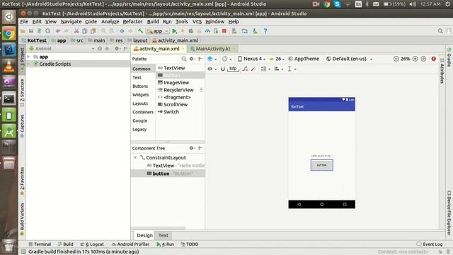 Android kotlin tutorial #2 Getting started with simple example смотреть онлайн