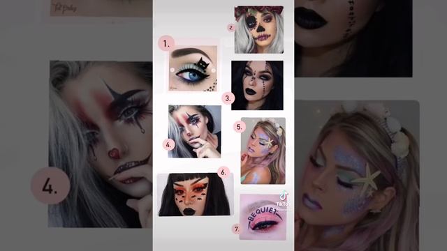 Какой к образ на Halloween выберешь ты ??? #makeup #макияжнахэллоуин #halloween2021 #лайфхак смотреть онлайн