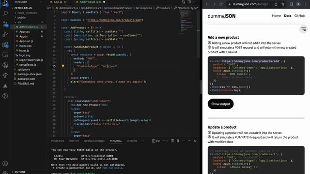 ReactJS Tutorial in Hindi #37 - POST request with Fetch in React смотреть онлайн
