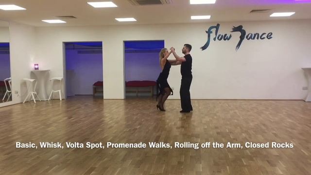 How to dance Basic, Whisk, Volta Spot Turn, Promenade Samba Walks, Rolling off the Arm, Closed Rock смотреть онлайн