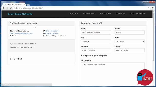 CRÉER UN RÉSEAU SOCIAL POUR DÉVELOPPEURS EN PHP - 1 - Introduction смотреть онлайн