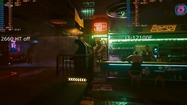 Xeon 2660 V3 HT Off Vs I3-12100F ULTRA, RTX, DLSS, FHD RTX3080 Cyberpunk 2077 Test