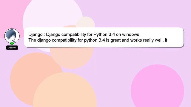 Django : Django compatibility for Python 3.4 on windows смотреть онлайн