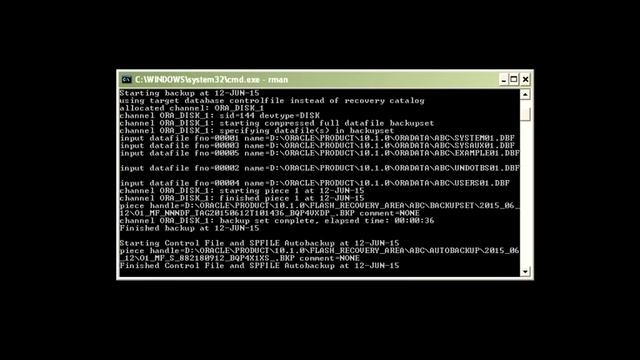 RMAN Backup Video tutorial смотреть онлайн