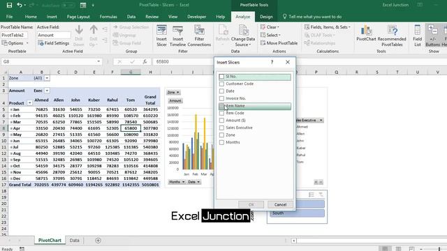 Insert SLICERS in PivotTable | ExcelJunction.com смотреть онлайн