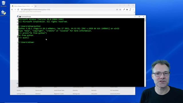 Install python on Windows and run in the CMD terminal and in the Git bash terminal смотреть онлайн